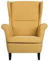 Fabric Wingback Chair Yellow ABSON_747415