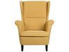 Fabric Wingback Chair Yellow ABSON_747415