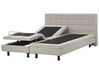 Fabric EU Super King Size Adjustable Bed Beige DUKE_742726