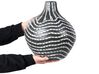 Vase décoratif noir et blanc 35 cm KUALU_849672