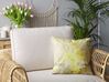 2 bawełniane poduszki dekoracyjne w abstrakcyjny wzór 45 x 45 cm żółte PACHIRA_799554
