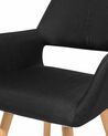 Set of 2 Fabric Dining Chairs Black CHICAGO_696168