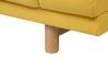 3 Seater Fabric Sofa Yellow NIVALA_733066