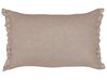 Set of 2 Linen Cushions 30 x 45 cm Light Brown SASSAFRAS_906681