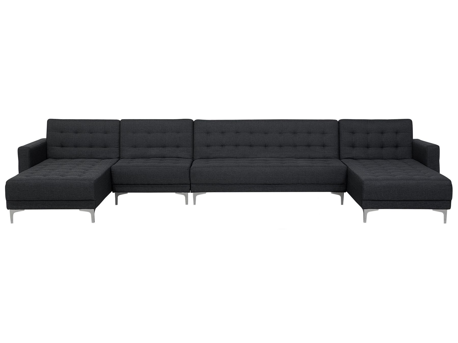 6 Seater UShaped Modular Fabric Sofa Graphite Grey ABERDEEN Beliani.de