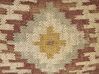 Cojín de yute/algodón/lana rojo/beige 45 x 45 cm BEEL_848491