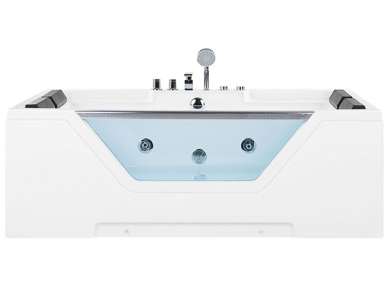 Whirlpool Badewanne weiss rechteckig 170 x 120 cm HUARAZ Beliani.ch