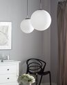 Glass Pendant Lamp White BARROW Large_832082