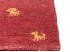  Gabbeh Teppich Wolle rot 200 x 300 cm abstraktes Muster Hochflor YARALI_856238