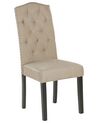 Set of 2 Fabric Dining Chairs Beige SHIRLEY_781789