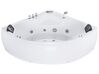 Bubbelhörnbadkar med LED-belysning 205 x 150 cm vit SENADO_850683