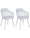 Set of 2 Dining Chairs Light Grey ALMIRA_861902