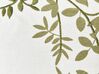 Conjunto de 2 cojines de algodón blanco y verde motivo floral 45 x 45 cm ZALEYA_914058