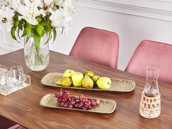 Koristetarjotin alumiini kulta 2 kpl BRANTAS