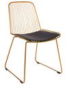 Set of 2 Metal Accent Chairs Gold PENSACOLA_907468