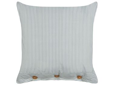 Cushion Striped 45 x 45 cm Green and White SEBRINE