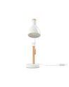 Lampe de bureau blanc en bois et en métal PECKOS_680479