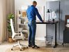 Electric Adjustable Standing Desk 120 x 60 cm with USB port Dark Wood and Black KENLY_840241