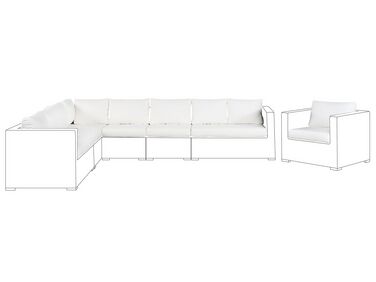 Set di fodere color bianco crema per cuscini del divano XXL