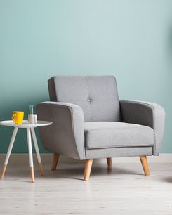 Nojatuoli vaaleanharmaa FLORLI