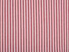 Cotton Cushion Striped 45 x 45 cm Red and White AALITA_902644