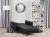 Faux Leather Chaise Lounge Black ABERDEEN_715715