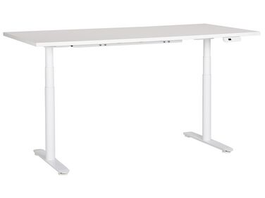 Työpöytä sähkösäädettävä valkoinen 180 x 72 cm DESTINAS