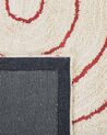 Teppich Baumwolle 80 x 150 cm beige / rot Streifenmuster Kurzflor TIRUPATI_816815