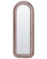 Nástenné zamatové zrkadlo 60 x 160 cm ružové CULAN_903916