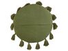 Set of 2 Cotton Cushions with Tassels ⌀ 45 cm Green MADIA_904401
