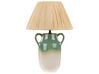 Lampa stołowa ceramiczna zielono-biała LIMONES_871481