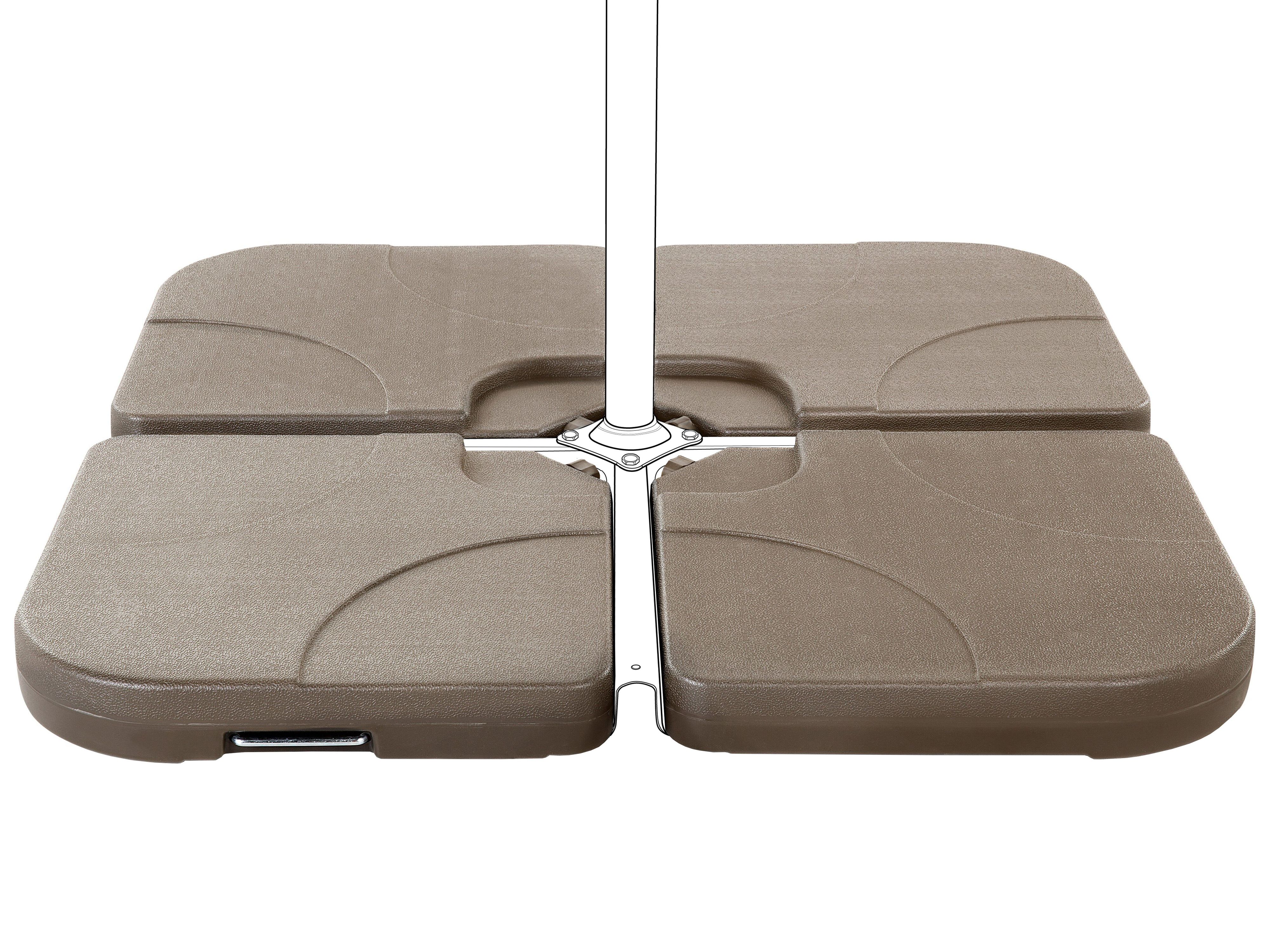 Aurinkovarjon paino muovi ruskeanharmaa 9 kg 4 kpl CARIA Aurinkovarjon paino muovi ruskeanharmaa 9 kg 4 kpl CARIA