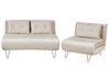 Sofa Set Samtstoff beige 3-Sitzer VESTFOLD_851608