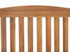 Zestaw ogrodowy drewno akacjowe stół i 6 krzeseł z poduszkami kremowymi JAVA_803674