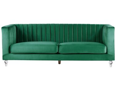 3-Sitzer Sofa Samtstoff grün ARVIKA