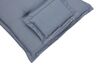 Acacia Wood Bistro Set Dark with Blue Cushions AMANTEA_880301