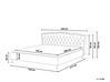 Bílá kožená postel Chesterfield 140x200 cm METZ_799767