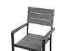 Conjunto de 6 cadeiras de jardim em alumínio cinzento COMO_741484