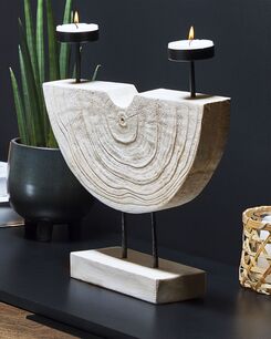 Kynttilänjalka keisaripuu 2-haaraa valkoinen 35 cm APANGO Kynttilänjalka keisaripuu 2-haaraa valkoinen 35 cm APANGO