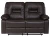 Faux Leather Manual Recliner Living Room Set Brown BERGEN_681647