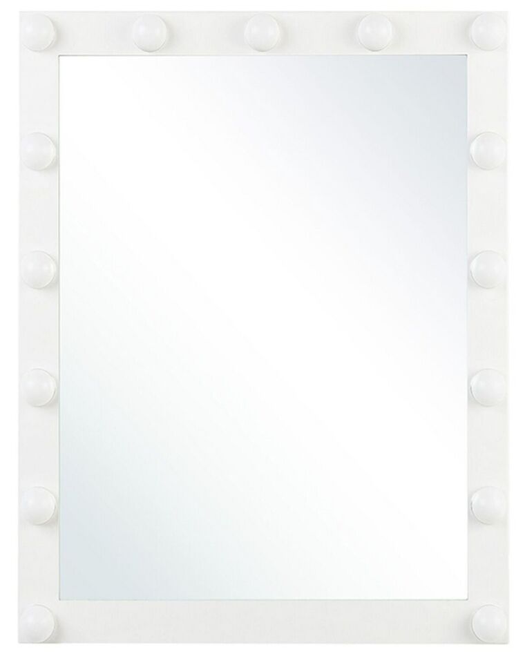 Fehér falitükör beépített LED világítással 50 x 60 cm ODENAS_756944