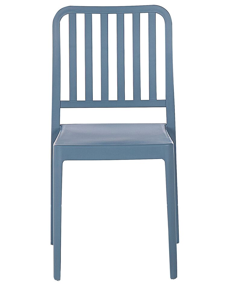 Gartenstuhl Kunststoff blau 2er Set SERSALE Beliani.at