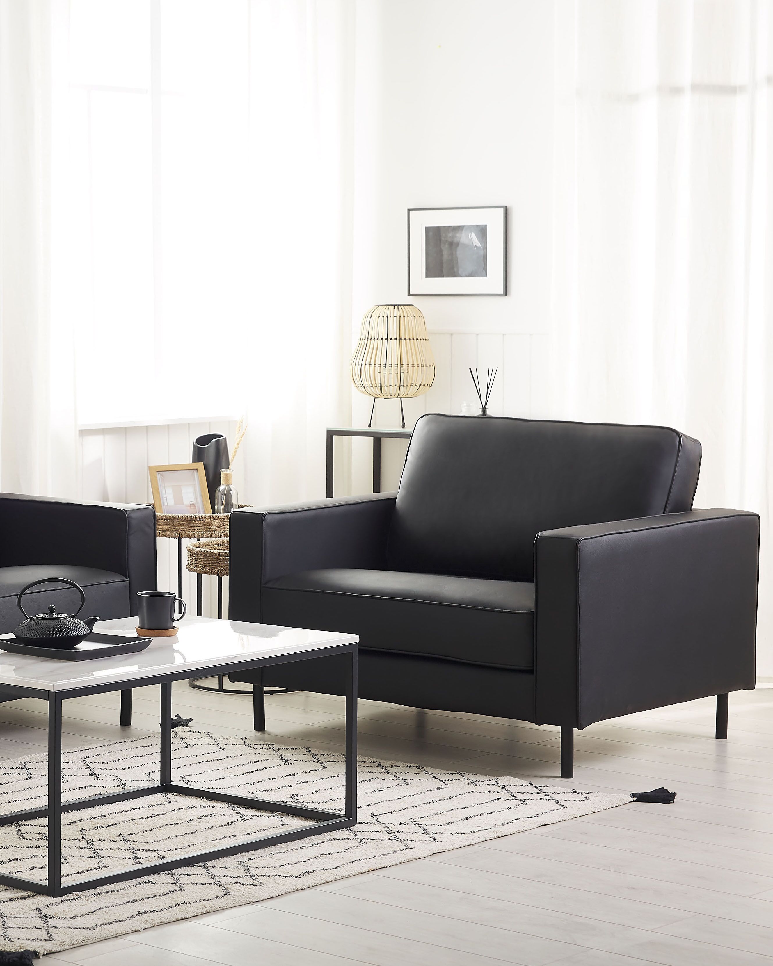 Arne Vodder Par Fritz Hansen Fauteuil En Cuir Noir Danemark Arne Vodder Par Fritz Hansen Fauteuil En Cuir Noir Danemark