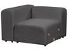 Soffa med fotpall modulär 2-sits bouclé mörkgrå FALSTERBO_915210