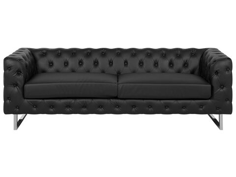 Faux Leather Sofa Set Black Vissland Beliani No Faux Leather Sofa Set Black Vissland, White Faux Leather Sofa Sets