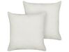 Set of 2 Boucle Cushions 60 x 60 cm White LEUZEA_903493