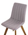 	Conjunto de 2 sillas de poliéster gris pardo/madera oscura CALGARY_800102