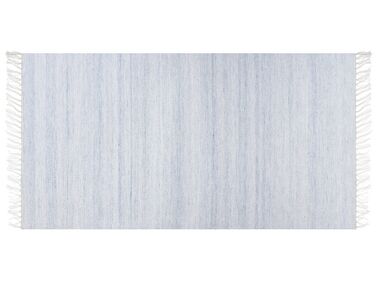 Teppich hellblau 80 x 150 cm Kurzflor MALHIA