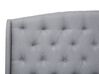 Fabric EU King Size Bed Grey BORDEAUX_694852