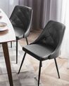 Set of 2 Dining Chairs Faux Leather Black VALERIE_712746